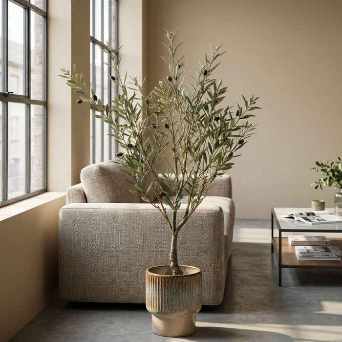 Olivier artificiel en pot - UV - ↕90 cm
