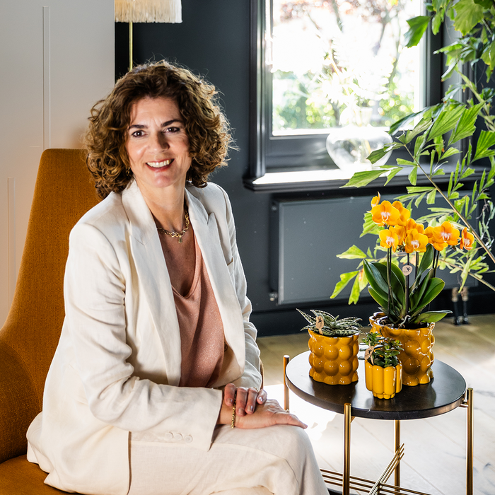 Kolibri Home | Retro Shine sierpot - Yellow - Ø9cm