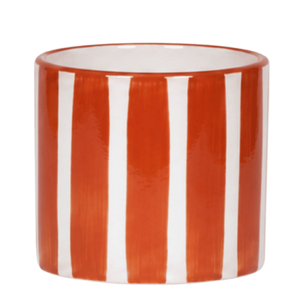 Kolibri Home | Painted Stripe sierpot - Oranje - Ø12cm