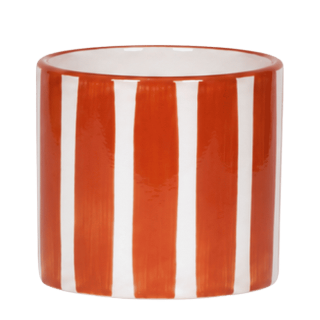 Kolibri Home | Painted Stripe sierpot - Oranje - Ø12cm