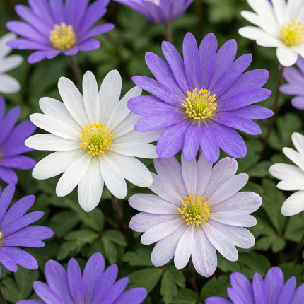50x Anemone Blanda mix - Bloembollen - Griekse anemoon mix - Diversen - Verwilderingsbol - Bolmaat 4/5