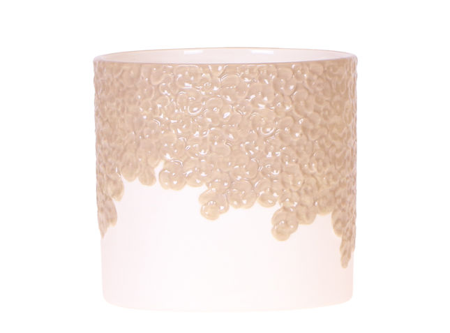 Kolibri Home | Maceta decorativa Bloom - Arena - Ø12cm