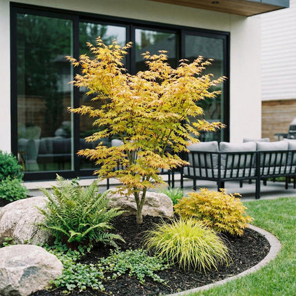 Acer palmatum Orange Dream - Japanse Esdoorn - Oranje - ↕90cm - Ø26cm