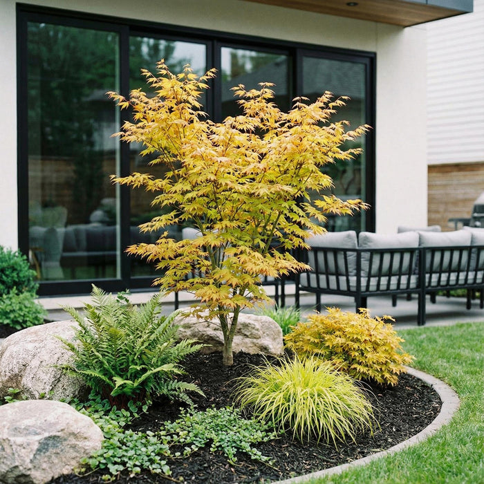 Acer palmatum Orange Dream - Japanse Esdoorn - Oranje - ↕90cm - Ø26cm