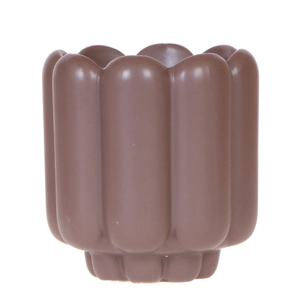 Kolibri Home | Doniczka dekoracyjna w stylu retro - Brązowa - Ø9 cm