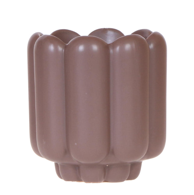 Kolibri Home | Maceta decorativa retro - Marrón - Ø9cm