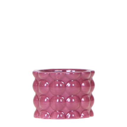 Kolibri Home | Cotton Shine decorative pot - Purple - Ø6cm