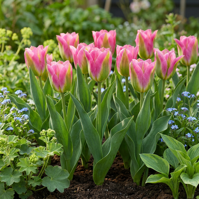48x Tulipa Striped Crown - Bloembollen - Gestreepte Kroon Tulp - Diversen - Voorjaarsbloeier - Bolmaat 11/12