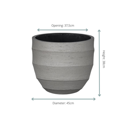 Pot Bordo New Egg Grey - D45 x H38
