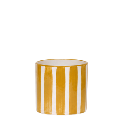 Kolibri Home | Painted Stripe sierpot - Geel - Ø6cm