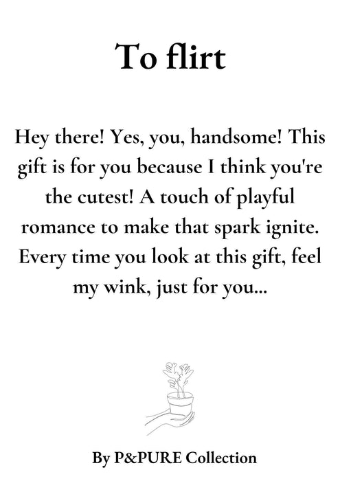 Rosa Light Pink Gift "To Flirt" met wenskaart - Ø12cm - ↕30cm