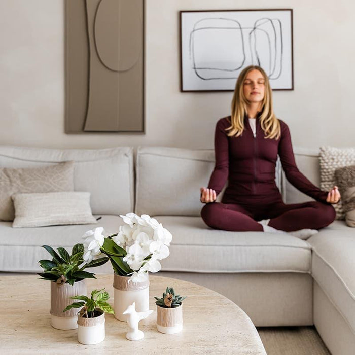 Kolibri Home | Bamboo sierpot - Sand - Ø9cm