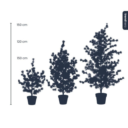 Artificial Christmas Tree - Fir Tree (Cedar Pine) - Artificial plant in pot - ↕80cm