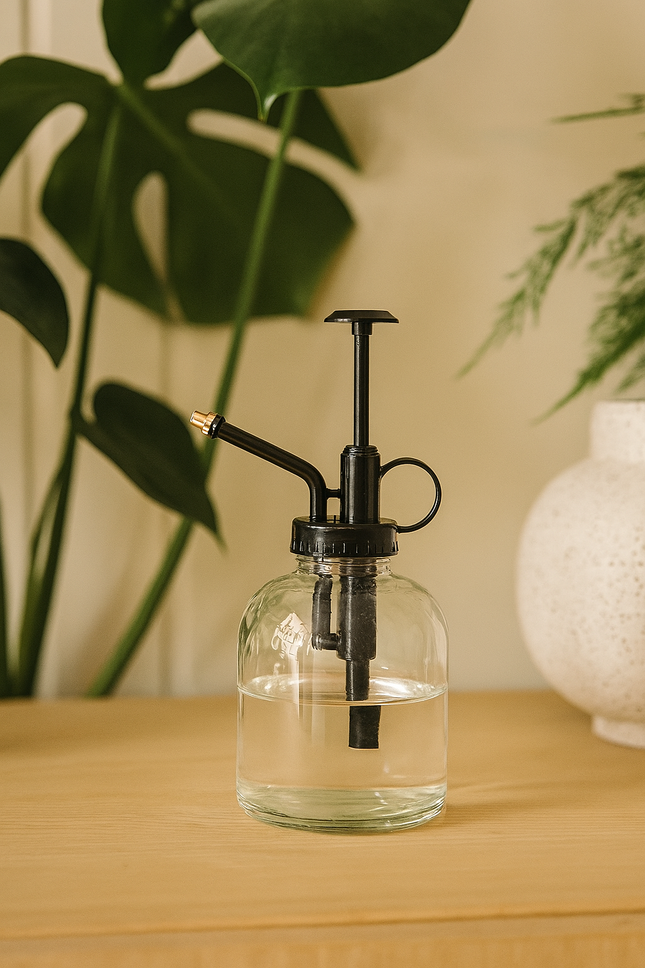 Pflanzensprüher – Klarglas mit schwarzem Rand – 300 ml