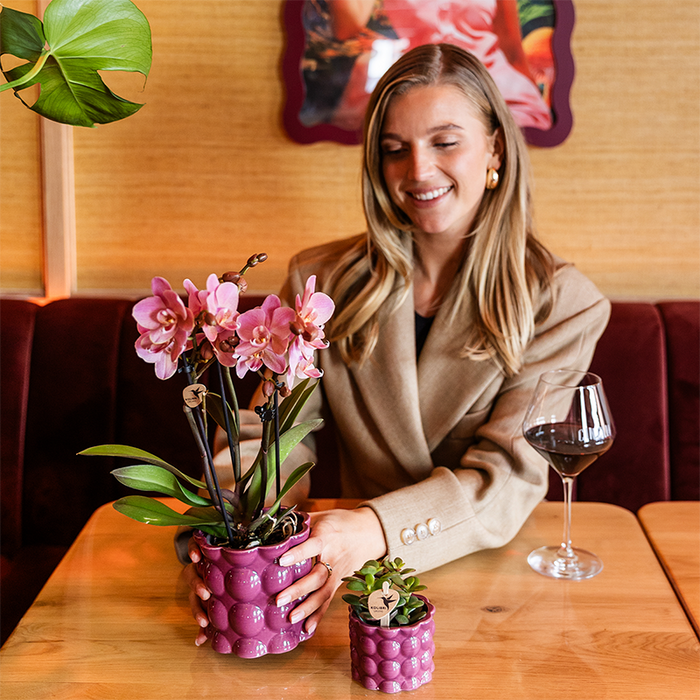 Kolibri Home | Cotton Shine sierpot - Purple - Ø6cm