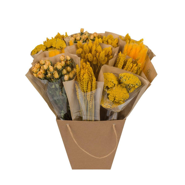 Flores secas - Mezcla monocromática seca - Amarillo - ↕50cm