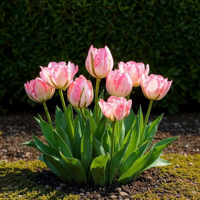 Bulbi di fiori - Tulipano doppio rosa - Colore rosa - 12 pezzi - Misura bulbo 11/12 - Confezione XXL