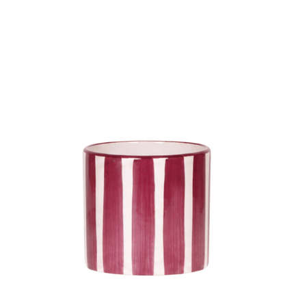 Kolibri Home | Painted Stripe sierpot - Rood - Ø6cm