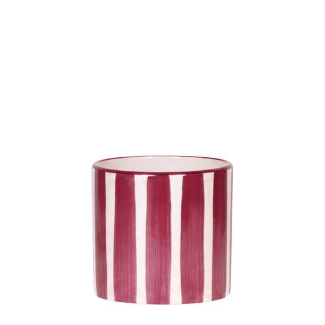 Kolibri Home | Painted Stripe sierpot - Rood - Ø6cm