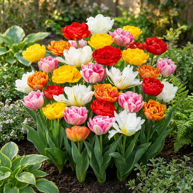 240x Tulipa Double mix - Bloembollen - Gevulde tulp mix - Diversen - Voorjaarsbloeier - Bolmaat 11/13