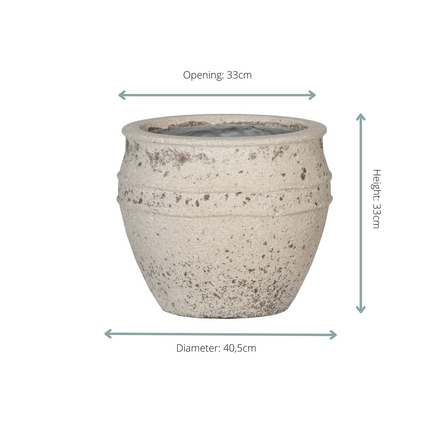 Pot Athena M Blanc craie - D41 x H33
