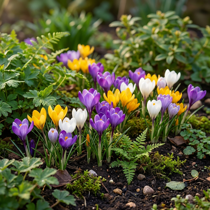 280x Crocus mix - Bloembollen - Gemengde krokussen - Diversen - Verwilderingsbol - Bolmaat 7/8
