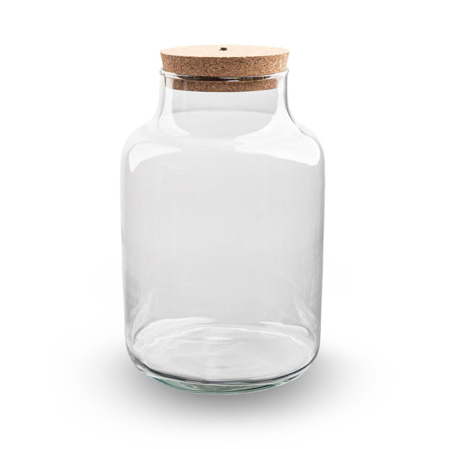 Terrariumflasche mit Beleuchtung – Milchig – Ø 21 cm ↑ 30 cm