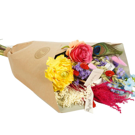 Flores secas y seda - Fiesta de verano - 4 ramos - ↕55cm