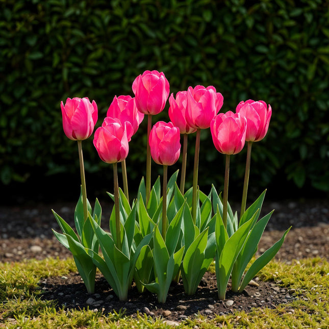 Bulbi da fiore - Tulipano Triumph Rosa - Colore Rosa - 15 pezzi - Misura bulbo 11/12 - Confezione XXL