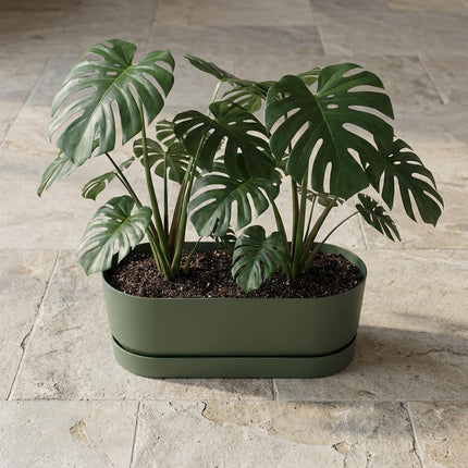 Jardinera para balcón Elho Greenville Easy Balcony D25cm - Verde hoja - Maceta