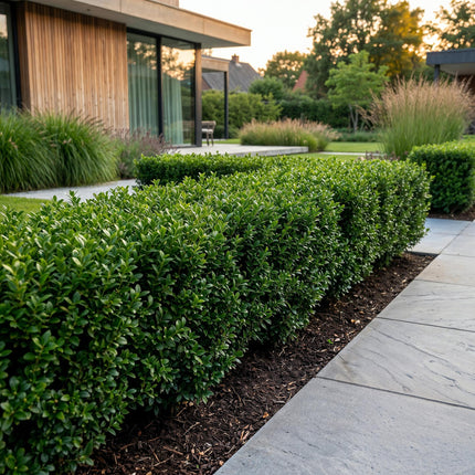 Ilex crenata Stokes - Japanse Hulst - 8x Haagplanten - Groenblijvend - Groen - Pot 9cm - Hoogte 20-30cm