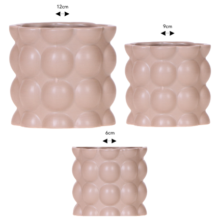 Kolibri Company | Combi deal | Cotton sierpot zand – set 6cm + 9cm + 12cm