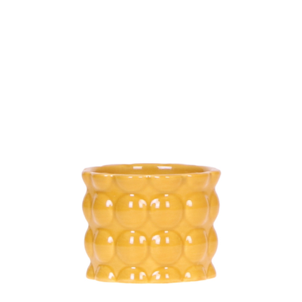 Kolibri Home | Cotton Shine sierpot - Yellow - Ø6cm