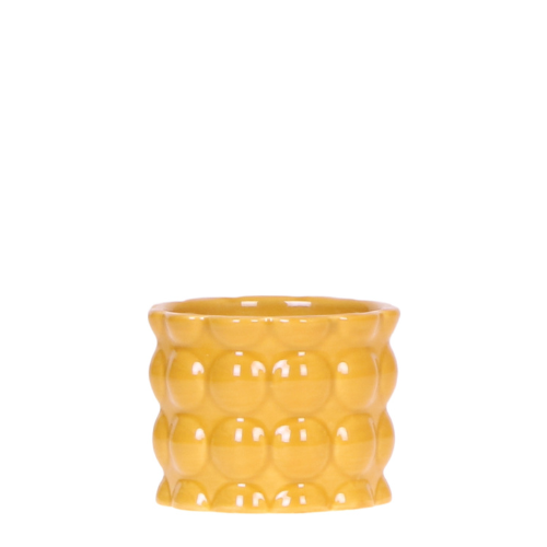 Kolibri Home | Maceta decorativa Cotton Shine - Amarilla - Ø6cm