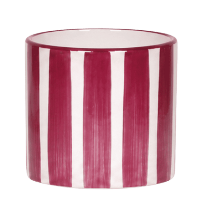Kolibri Home | Painted Stripe sierpot - Rood - Ø12cm