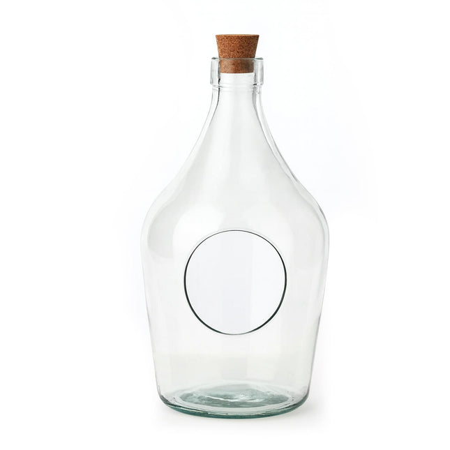 Offene Terrariumflasche, 3 Liter – Garten in der offenen Flasche – Glas mit Korken