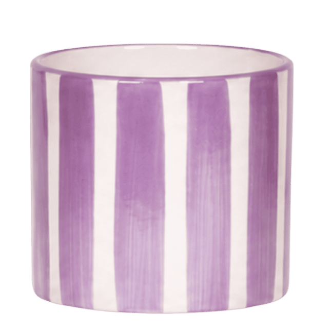 Kolibri Home | Painted Stripe sierpot - Paars - Ø12cm