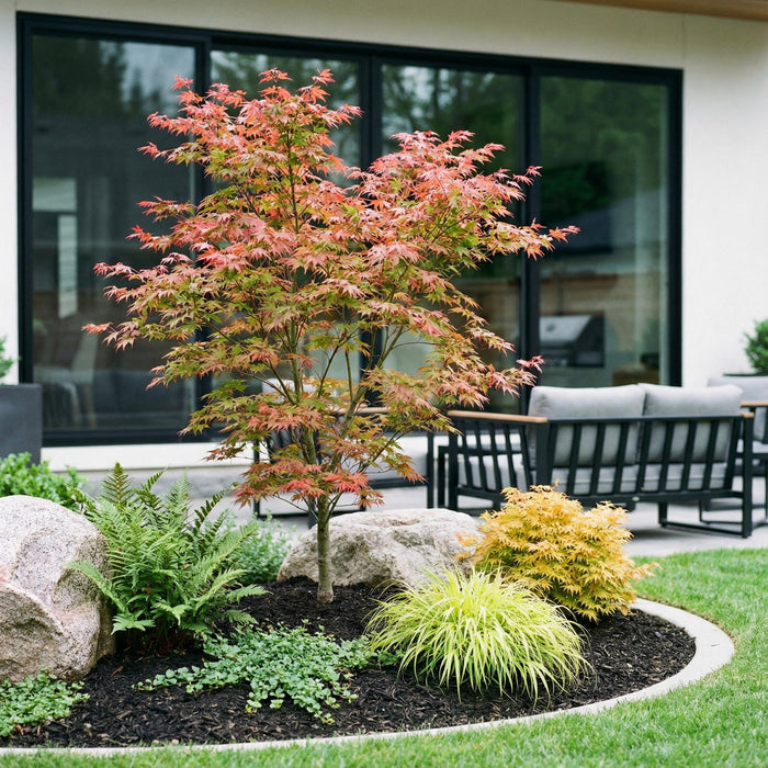 Acer palmatum Beni Maiko - Japanse Esdoorn - Rood - ↕90cm - Ø26cm