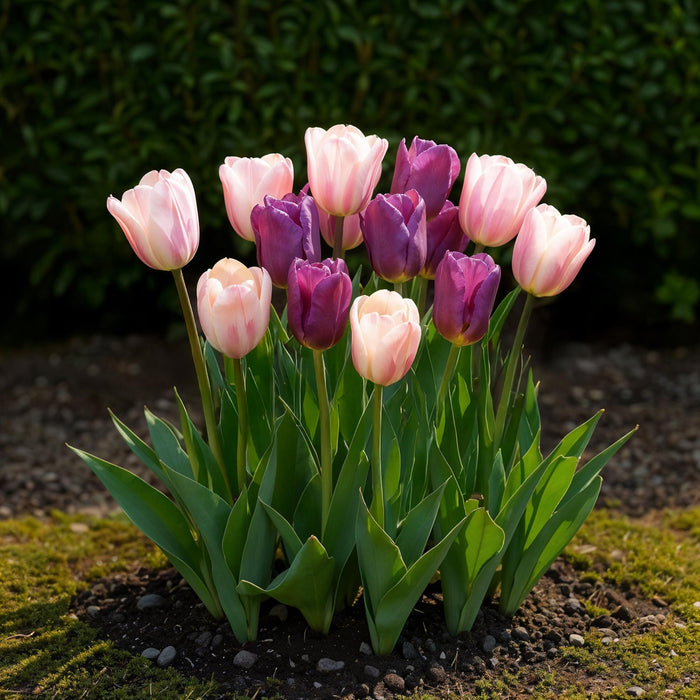 Bloembollen - Tulp Macron mix - Diversen Kleuren - 12 stuks - Bolmaat 11/12 - XXL Pack