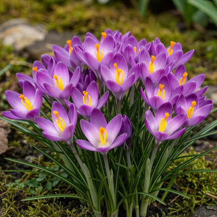Bulbes de fleurs - Crocus Ruby Giant - Violet - 50 bulbes - Calibre 5/6 - Paquet XXL