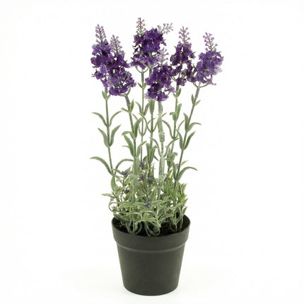 Kunstig lavendelplante i potte - ↕28 cm