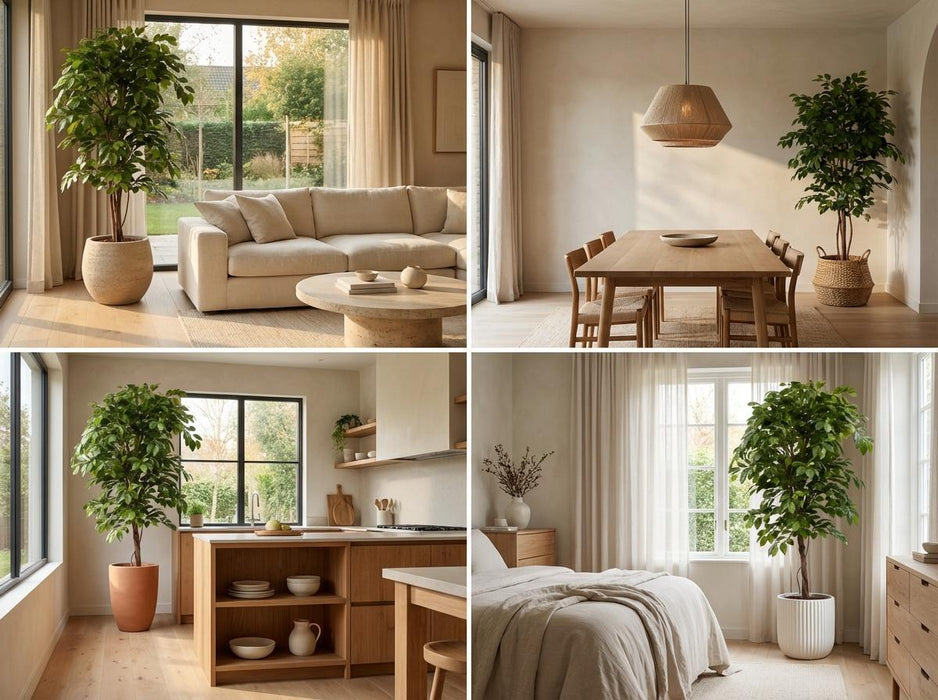 Kunstplant Ficus Deluxe Vine Kunstboom - ↕140cm