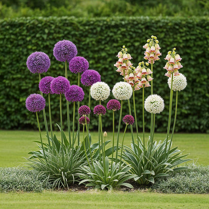 Flower Bulbs - Bulb Garden Allium mix - Various Colors - 80 pieces - Gift Packaging