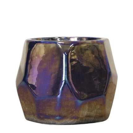 Kolibri Home I Doniczka perłowa - niebieska - Ø9cm