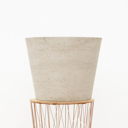 Spand Beige Vasket - L - 58x50 - Keramikpotter | Betonlook Plantekasse