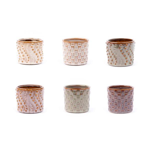 Mini Plantenpot set 6 - Madrid - ↕6,3cm - Ø7,2cm