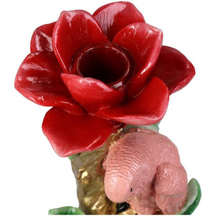 Bougeoir - Perroquet rose ↑ 26 cm - Décoration intérieure