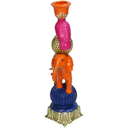 Bougeoir - Éléphant orange ↑ 26 cm