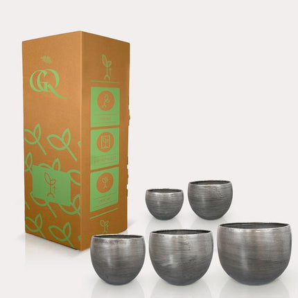 Lot de 5 Rowen en aluminium couleur argent - Argent