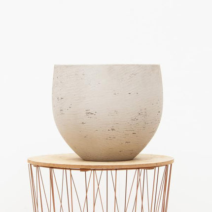 Pot de fleurs Jumbo Orb Beige Délavé - XXS - D53 x H45 - Pot en céramique | Effet béton